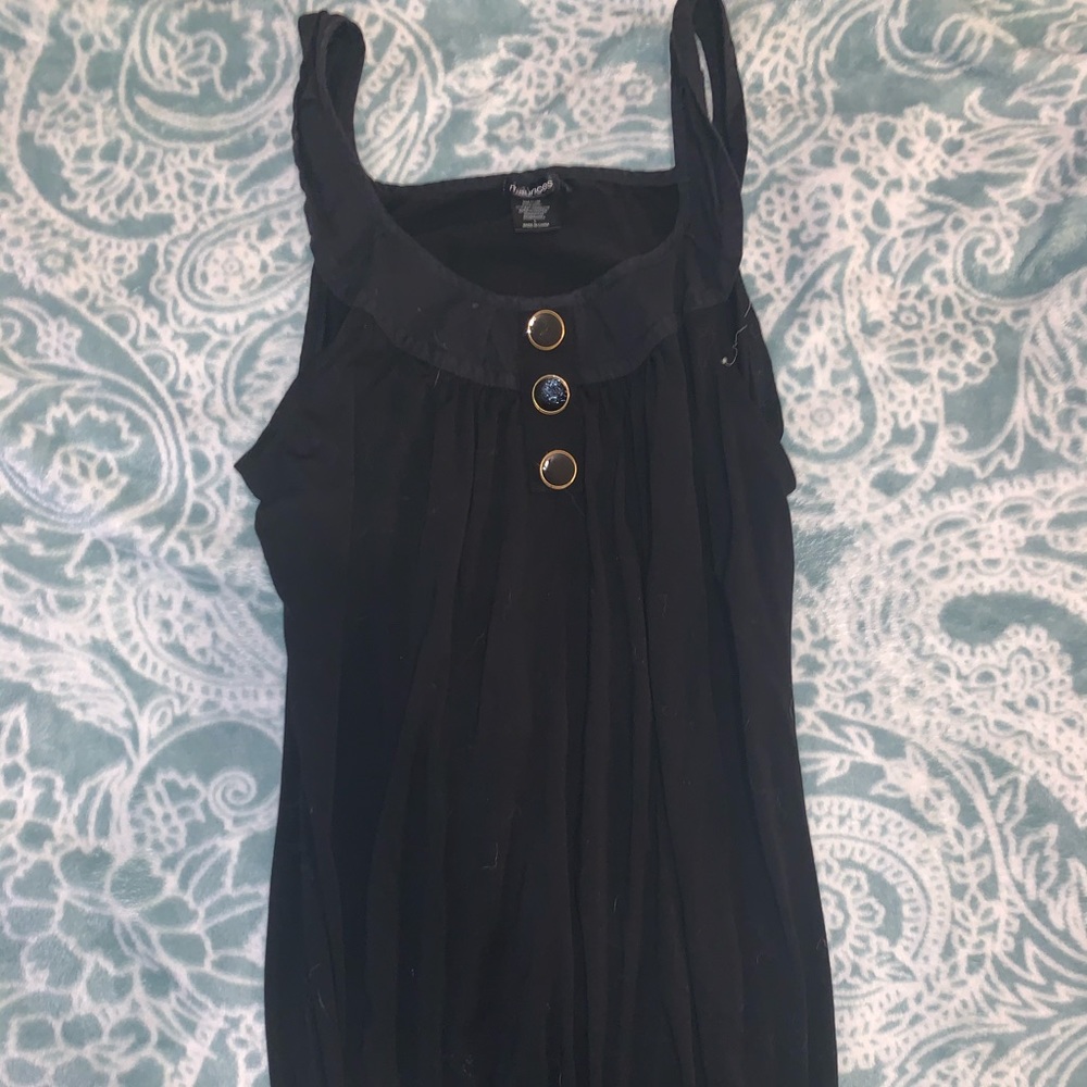 Black tank with buttons